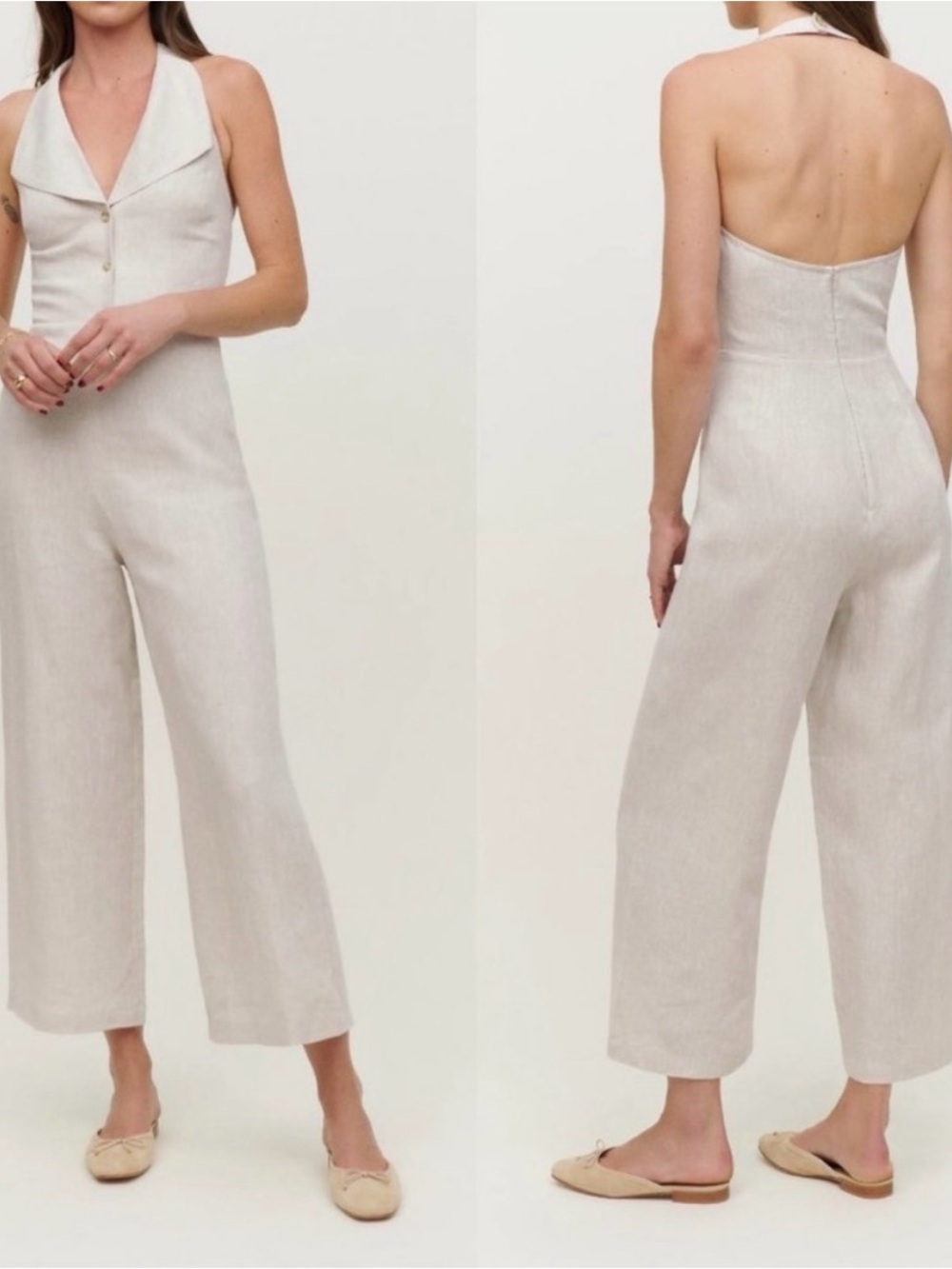 Reformation Billie Linen Jumpsuit